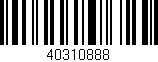 Código de barras (EAN, GTIN, SKU, ISBN): '40310888'
