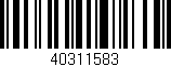 Código de barras (EAN, GTIN, SKU, ISBN): '40311583'