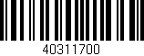 Código de barras (EAN, GTIN, SKU, ISBN): '40311700'