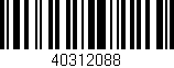 Código de barras (EAN, GTIN, SKU, ISBN): '40312088'