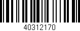 Código de barras (EAN, GTIN, SKU, ISBN): '40312170'