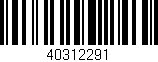 Código de barras (EAN, GTIN, SKU, ISBN): '40312291'