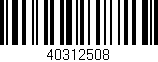 Código de barras (EAN, GTIN, SKU, ISBN): '40312508'