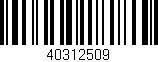 Código de barras (EAN, GTIN, SKU, ISBN): '40312509'
