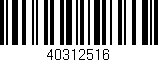 Código de barras (EAN, GTIN, SKU, ISBN): '40312516'