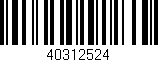 Código de barras (EAN, GTIN, SKU, ISBN): '40312524'