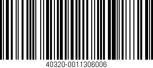 Código de barras (EAN, GTIN, SKU, ISBN): '40320-0011306006'