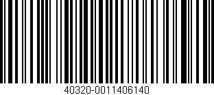 Código de barras (EAN, GTIN, SKU, ISBN): '40320-0011406140'