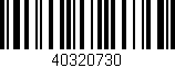 Código de barras (EAN, GTIN, SKU, ISBN): '40320730'