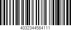 Código de barras (EAN, GTIN, SKU, ISBN): '4032344564111'