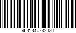 Código de barras (EAN, GTIN, SKU, ISBN): '4032344733920'