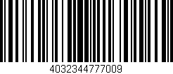 Código de barras (EAN, GTIN, SKU, ISBN): '4032344777009'