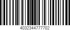 Código de barras (EAN, GTIN, SKU, ISBN): '4032344777702'