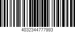 Código de barras (EAN, GTIN, SKU, ISBN): '4032344777993'
