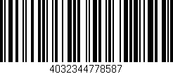 Código de barras (EAN, GTIN, SKU, ISBN): '4032344778587'