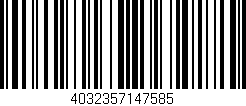 Código de barras (EAN, GTIN, SKU, ISBN): '4032357147585'
