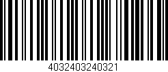 Código de barras (EAN, GTIN, SKU, ISBN): '4032403240321'