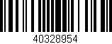 Código de barras (EAN, GTIN, SKU, ISBN): '40328954'