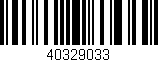 Código de barras (EAN, GTIN, SKU, ISBN): '40329033'