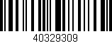 Código de barras (EAN, GTIN, SKU, ISBN): '40329309'