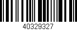 Código de barras (EAN, GTIN, SKU, ISBN): '40329327'