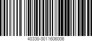 Código de barras (EAN, GTIN, SKU, ISBN): '40330-0011606006'