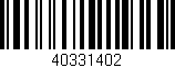 Código de barras (EAN, GTIN, SKU, ISBN): '40331402'