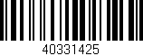 Código de barras (EAN, GTIN, SKU, ISBN): '40331425'