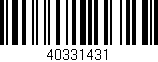 Código de barras (EAN, GTIN, SKU, ISBN): '40331431'