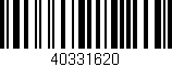 Código de barras (EAN, GTIN, SKU, ISBN): '40331620'