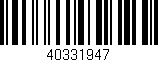 Código de barras (EAN, GTIN, SKU, ISBN): '40331947'