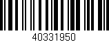 Código de barras (EAN, GTIN, SKU, ISBN): '40331950'