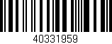 Código de barras (EAN, GTIN, SKU, ISBN): '40331959'