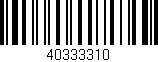 Código de barras (EAN, GTIN, SKU, ISBN): '40333310'