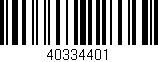 Código de barras (EAN, GTIN, SKU, ISBN): '40334401'