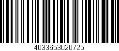 Código de barras (EAN, GTIN, SKU, ISBN): '4033653020725'