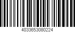 Código de barras (EAN, GTIN, SKU, ISBN): '4033653080224'