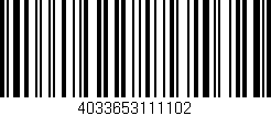 Código de barras (EAN, GTIN, SKU, ISBN): '4033653111102'