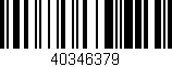 Código de barras (EAN, GTIN, SKU, ISBN): '40346379'