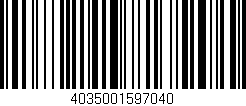 Código de barras (EAN, GTIN, SKU, ISBN): '4035001597040'