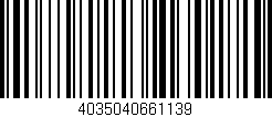 Código de barras (EAN, GTIN, SKU, ISBN): '4035040661139'