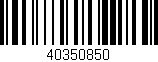 Código de barras (EAN, GTIN, SKU, ISBN): '40350850'