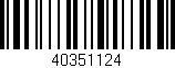Código de barras (EAN, GTIN, SKU, ISBN): '40351124'