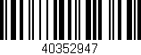 Código de barras (EAN, GTIN, SKU, ISBN): '40352947'