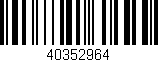 Código de barras (EAN, GTIN, SKU, ISBN): '40352964'