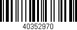 Código de barras (EAN, GTIN, SKU, ISBN): '40352970'