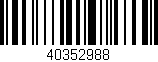 Código de barras (EAN, GTIN, SKU, ISBN): '40352988'