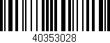 Código de barras (EAN, GTIN, SKU, ISBN): '40353028'