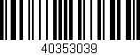 Código de barras (EAN, GTIN, SKU, ISBN): '40353039'