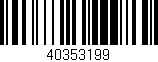 Código de barras (EAN, GTIN, SKU, ISBN): '40353199'